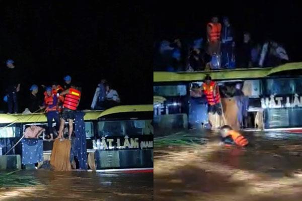 Quảng Trị: Lật xe chở cơm hộp cứu trợ đồng bào lũ lụt-2