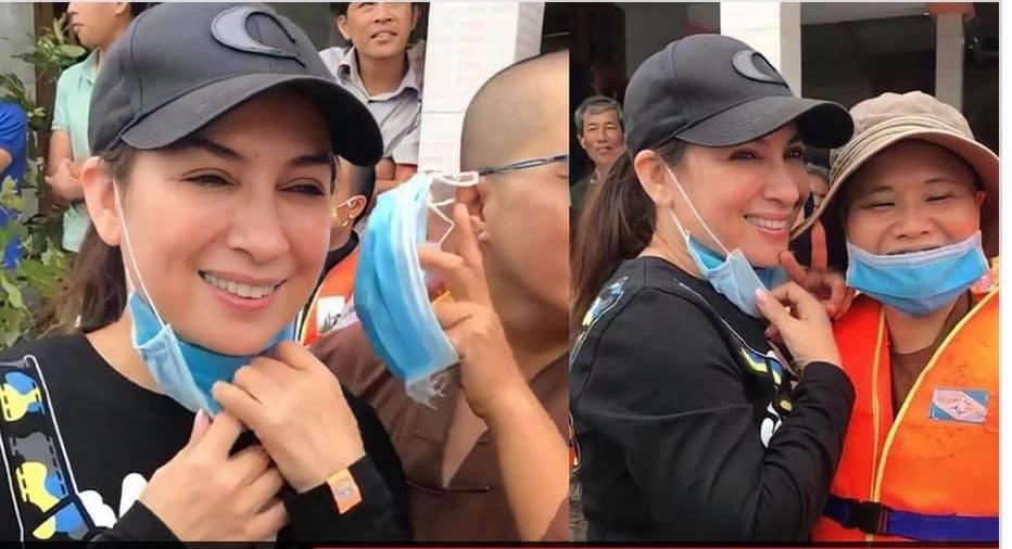 Bị chỉ trích cứu trợ lũ lụt mà cười tươi như hoa, Phi Nhung nói gì?-1