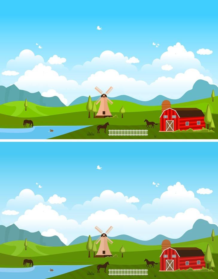 Mỗi hình có 1 điểm khác biệt, nếu bạn tìm ra trong vòng 5 giây, bạn có khả năng là thiên tài đó-1