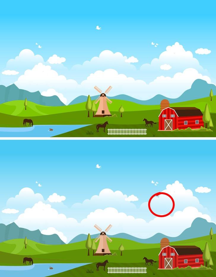 Mỗi hình có 1 điểm khác biệt, nếu bạn tìm ra trong vòng 5 giây, bạn có khả năng là thiên tài đó-7