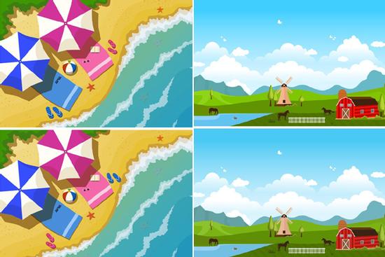 Mỗi hình có 1 điểm khác biệt, nếu bạn tìm ra trong vòng 5 giây, bạn có khả năng là thiên tài đó