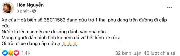 Hòa Minzy gặp sự cố trên đường hỗ trợ sản phụ đến bệnh viện giữa vùng lũ, đại diện lên tiếng nói rõ thực hư-3