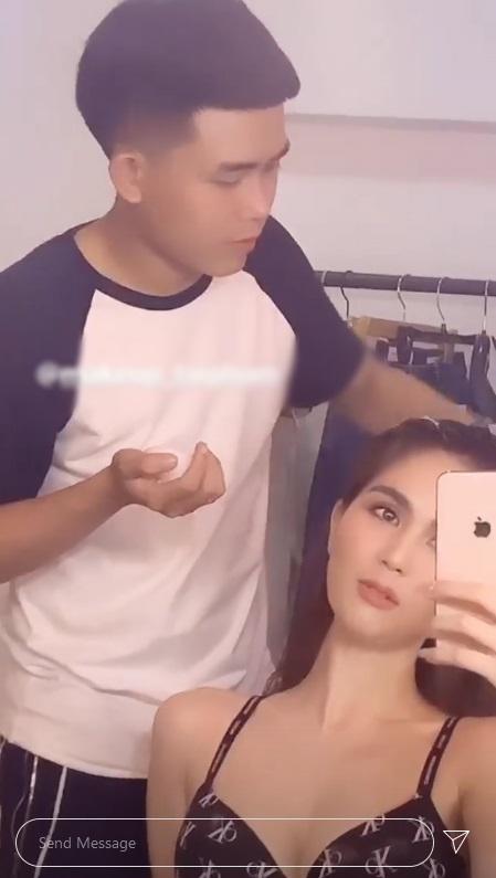 Ngọc Trinh vô tư quay clip thay nội y dù trong phòng nhiều đàn ông-4