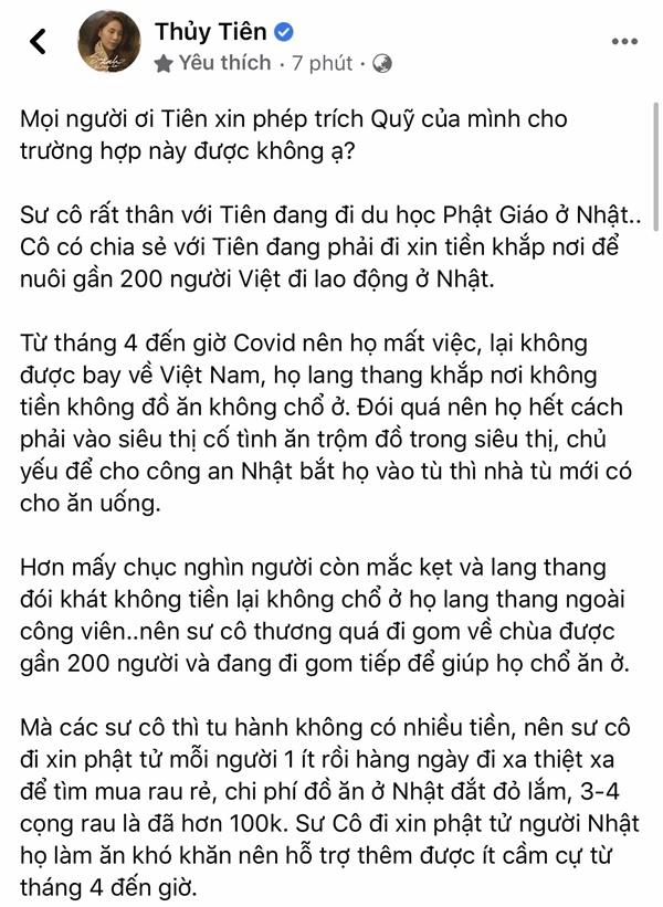 Tranh cãi Thủy Tiên xin trích quỹ ủng hộ miền Trung giúp người lao động Việt Nam ở Nhật-1