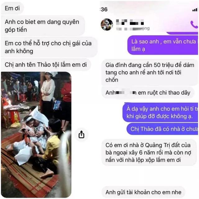 Nhiều tài khoản Facebook mạo danh người thân kêu gọi ủng hộ vợ nạn nhân tử nạn ở Rào Trăng 3-1