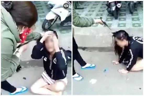 'Tiểu tam' bị đánh ghen lê lết xin chị vợ tha thứ, chồng đứng nhìn như... không liên quan