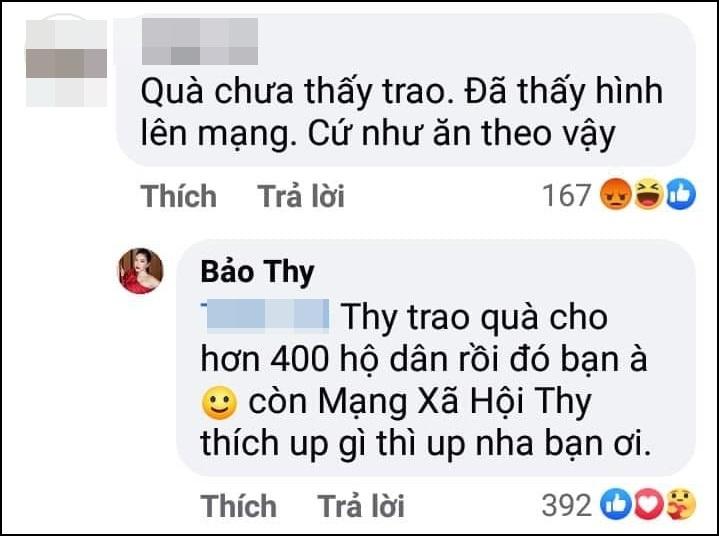 Bảo Thy đáp trả khi bị mỉa mai từ thiện màu mè-2