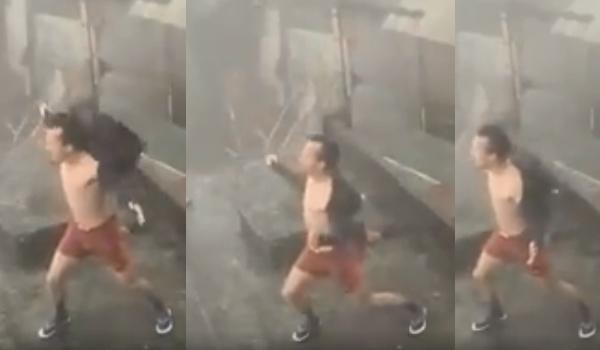 Clip: Chết cười thanh niên phanh ngực nhún nhảy giữa trời thách thức bão giông-1