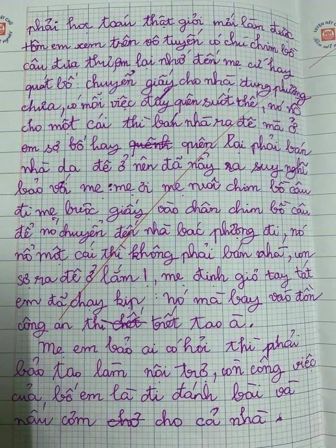 Bài văn tả về bố mẹ bị cô giáo mời phụ huynh lên gặp nhưng lại được dân mạng ngợi khen-2
