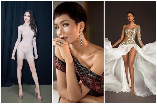 Hoa hậu Việt diện váy mỏng tang ở đấu trường quốc tế, Hương Giang có tận 2 cực phẩm