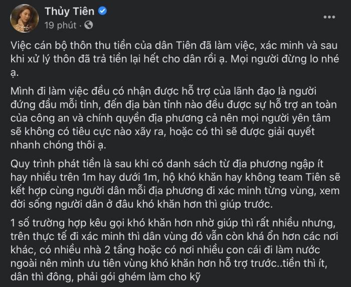 Thủy Tiên chính thức lên tiếng về ồn ào 69 hộ dân bị thu lại tiền, khẳng định sẽ không có tiêu cực xảy ra-6