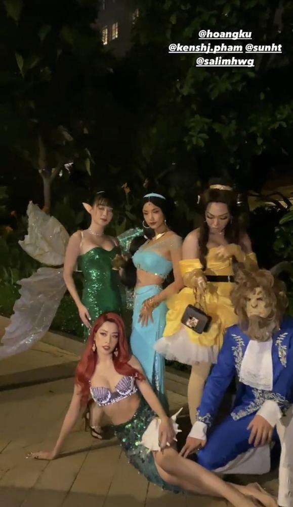 Nhóm bạn Chi Pu, Kỳ Duyên chiếm spotlight Halloween: Hoàng Ku chơi lớn mặc váy hóa công chúa-8