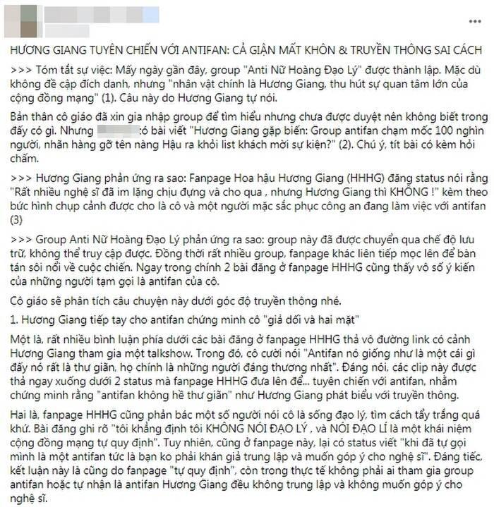 Hương Giang xử antifan, MC Đức Bảo của VTV có chia sẻ gây chú ý-3