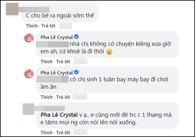 Bị nhắc ở cữ sau sinh, Pha Lê: Không cần kiêng, chẳng phải theo ai-3