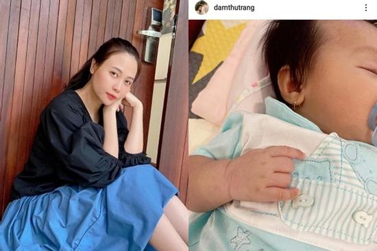 Lần hiếm hoi Đàm Thu Trang để lộ gương mặt con gái