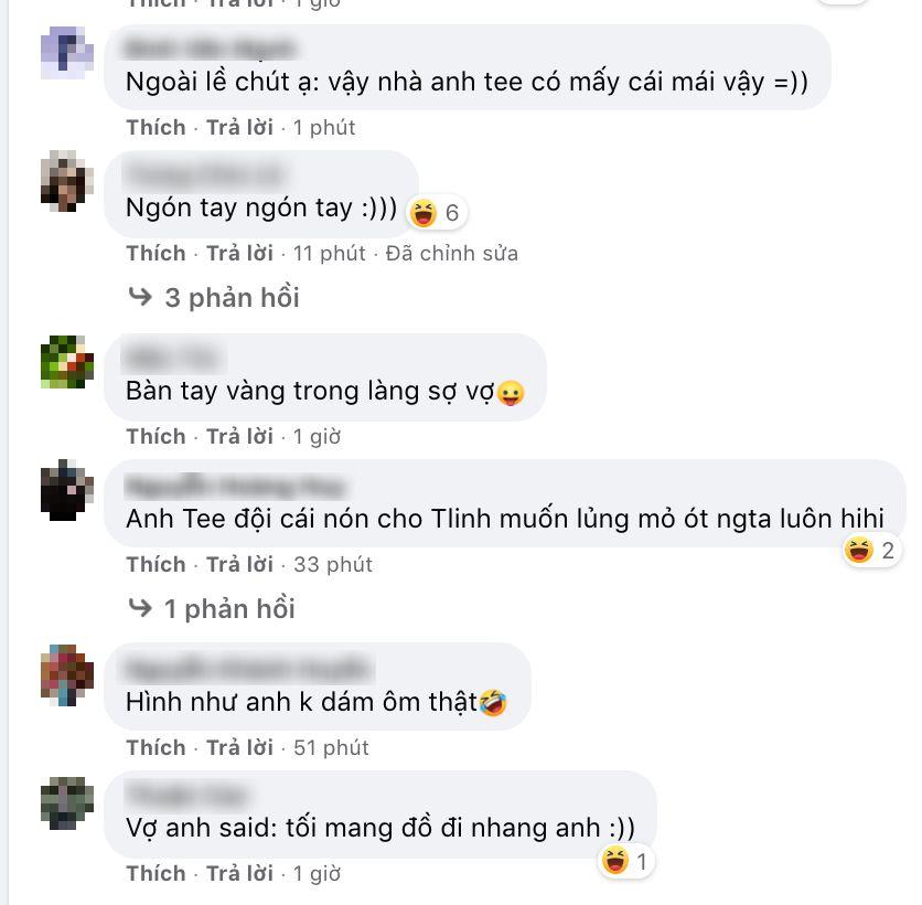 JustaTee bị cà khịa cá con sợ vợ khi chúc mừng Tlinh bằng ngón tay giả trân-5