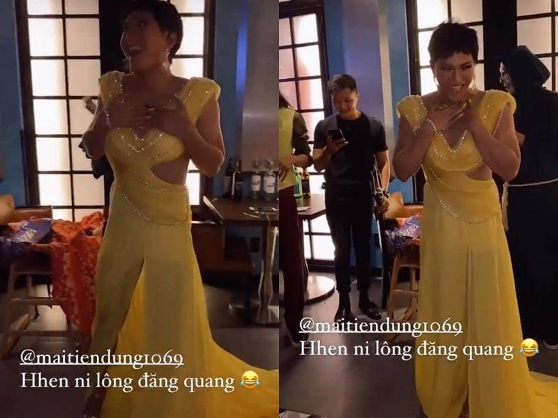 Mai Tiến Dũng cosplay HHen Niê cực giống, tái hiện cú xoay váy chấn động-4