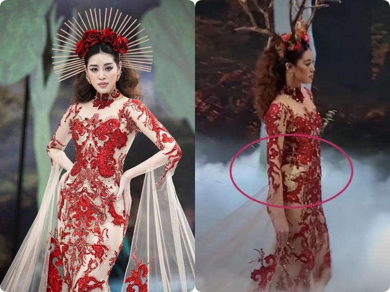 Hoa hậu Khánh Vân lộ vòng 2 bất thường và dấu vết nội y khi catwalk, cũng may thần thái kéo lại!-5