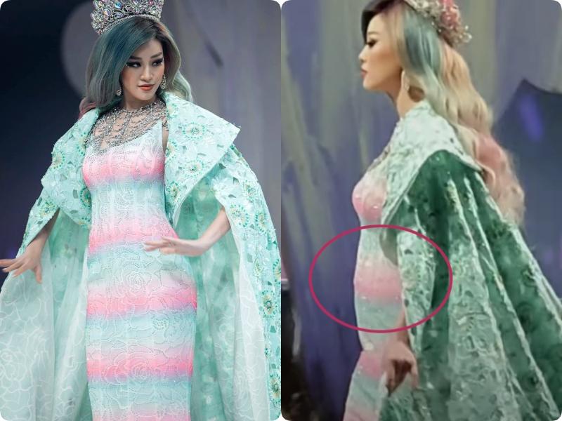 Hoa hậu Khánh Vân lộ vòng 2 bất thường và dấu vết nội y khi catwalk, cũng may thần thái kéo lại!-6