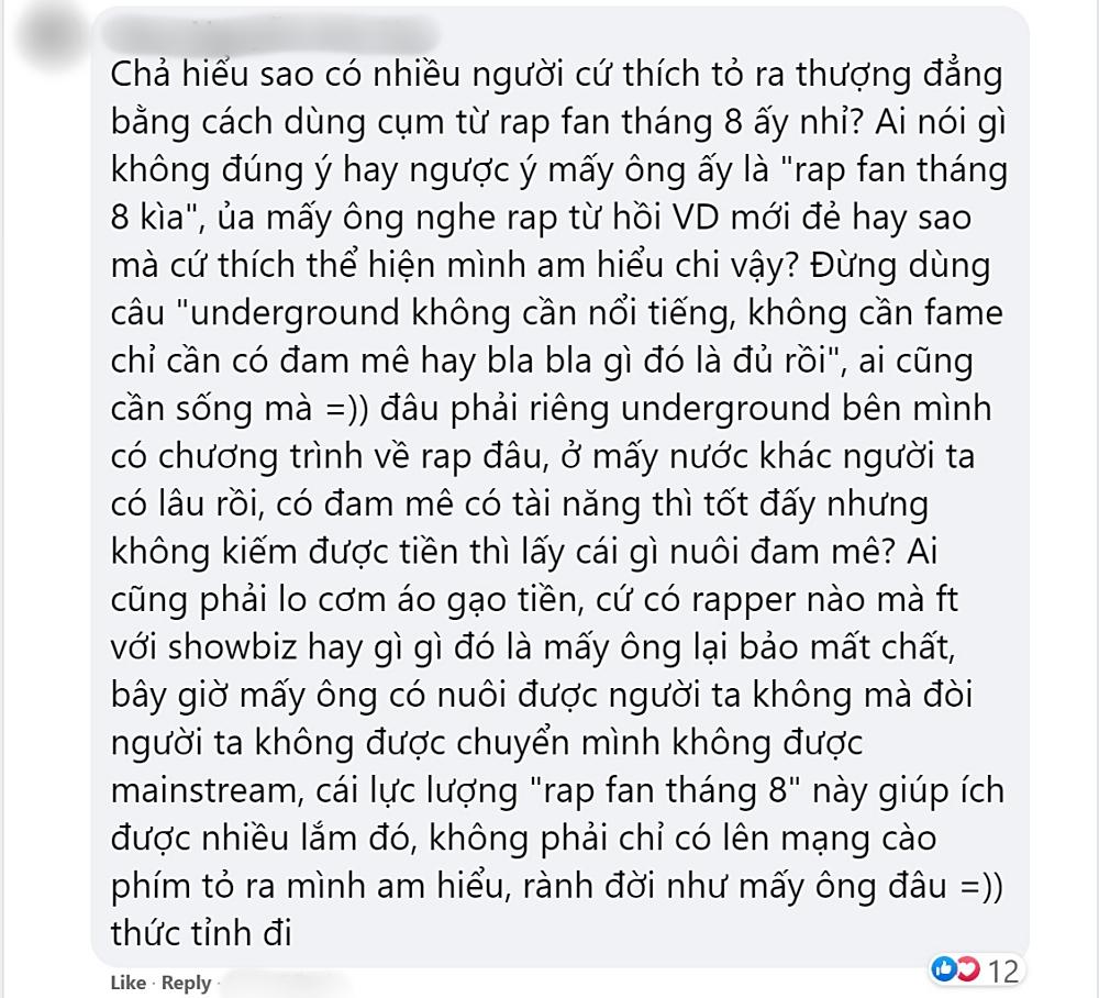Học trò Binz tại Rap Việt phản đối kịch liệt cách xỉa xói Rap fan tháng 8-6