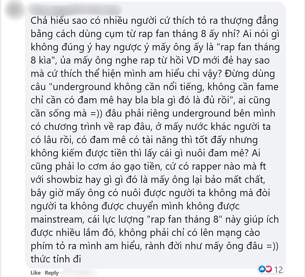 Học trò Binz tại Rap Việt phản đối kịch liệt cách xỉa xói Rap fan tháng 8-6