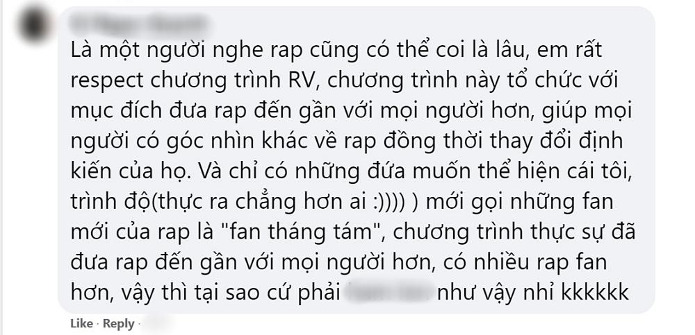 Học trò Binz tại Rap Việt phản đối kịch liệt cách xỉa xói Rap fan tháng 8-9