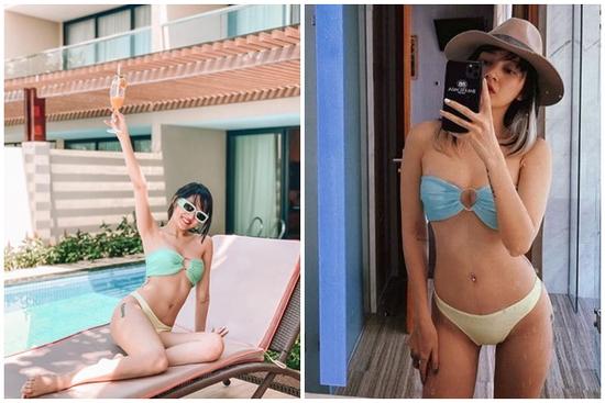 Lâu lắm mới đăng ảnh bikini, Bảo Anh bị soi đường dọc bụng như người mới sinh con?