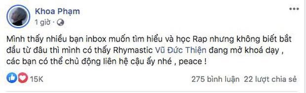 Karik PR dạo cho lớp rap của Rhymastic nhưng fan chỉ chăm chăm hỏi về khóa dạy yêu đương như MCK và Tlinh-1