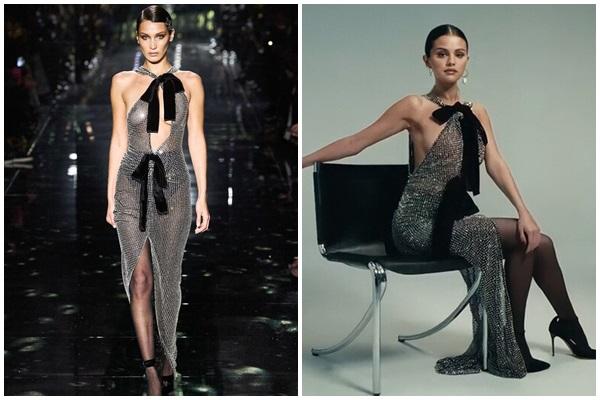 Siêu mẫu Bella Hadid để ngực trần trụi khi trình diễn show thời trang-9