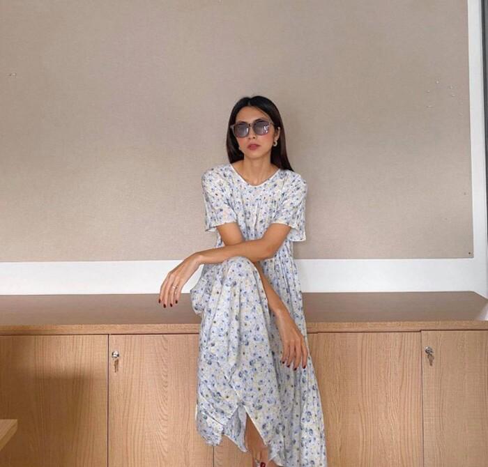 Chăm diện váy suông, Hà Tăng khiến fans nghi ngờ bầu lần 3-2