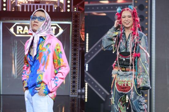 Trang phục chung kết Rap Việt: Wowy như bà ngoại, Tlinh giống 'Cái Bang'