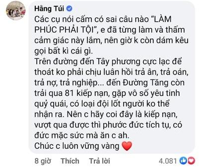 Hằng Túi nhắn nhủ Thủy Tiên giữa ồn ào từ thiện: Có đức mặc sức mà ăn-4