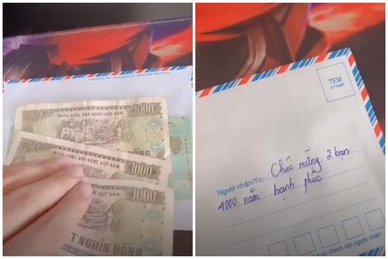 Người yêu cũ mừng cưới 'xoắn não': Phong bì có 503k kèm lời chúc '4.000 năm hạnh phúc'