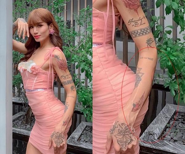 Khoe vòng ba bốc lửa, Linh Miu tự tố photoshop lố đến méo cả nền gạch-2