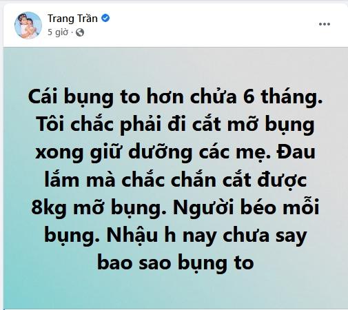 Trang Trần: Bụng hơn chửa hơn 6 tháng, phải cắt 8kg mỡ mới hết-3