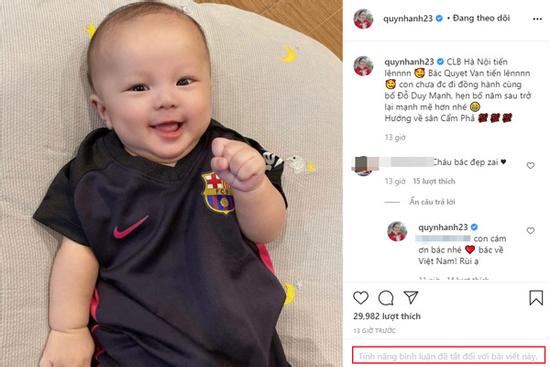 Ngoại hình càng ngắm càng yêu của quý tử 3 tháng tuổi nhà Đỗ Duy Mạnh