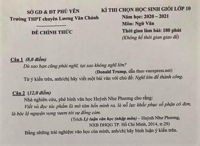 Câu nói của ông Trump vào đề thi học sinh giỏi Văn-1