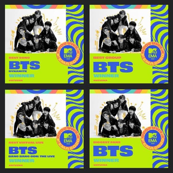 Vừa ẵm 4 giải thưởng MTV EMA 2020, BTS lại sánh bước bên loạt tên tuổi thế giới-3