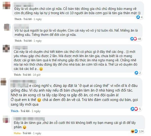 Bạn gái đến ăn tân gia mang cặp lồng giữ phần, bị trách còn mặc cả lần sau sẽ mang túi nilon-2