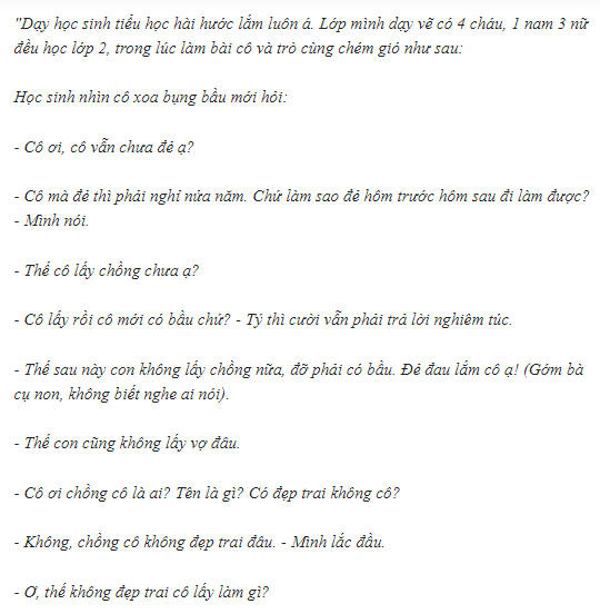 Bé lớp 2 tò mò chuyện cô giáo đi đẻ, nghe trò thắc mắc mà cô đứng hình-2