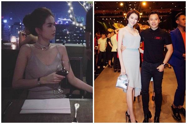 Lê Hà cũng từng bị cộng đồng mạng soi mượn lại chiếc váy Ngọc Trinh từng diện trong 1 buổi tiệc tối.
