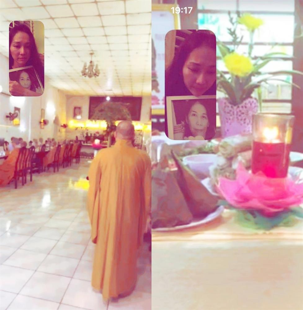 Kim Hiền khóc khi gọi video xem lễ đặt bài vị sau hơn 100 ngày mẹ mất-3