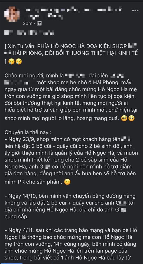 Shop mẹ và bé cầu cứu vì bị phía Hồ Ngọc Hà dọa kiện: Thực hư ra sao?-1