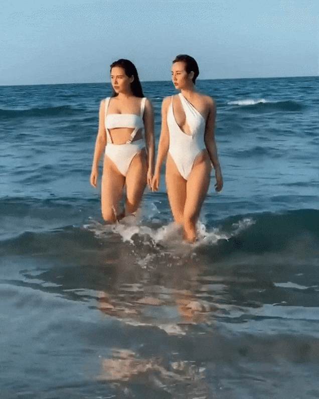 Chuộng áo tắm khoét quá hông nhưng Huyền Lizzie đã tiết chế tạo dáng đỡ phản cảm rồi!-3