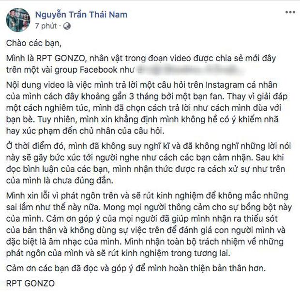 Tranh cãi phát ngôn của Gonzo - MCK - Tlinh: Người bênh vực, kẻ mỉa mai nhận show từ mainstream mà muốn đối xử như Underground?-1