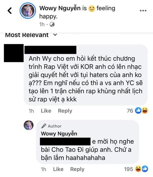 Fan gợi ý Wowy rủ Rhymastic hợp tác diss King Of Rap, Lão Đại đáp trả so cool-2