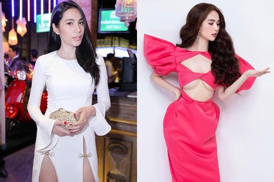 Thủy Tiên, Ngọc Trinh, Tóc Tiên váy áo hiểm hóc, cúi không được, ngồi không xong