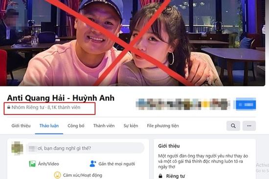 Quang Hải - Huỳnh Anh bị antifan lập group để 'nói xấu'