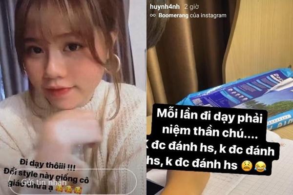 Xôn xao ảnh Huỳnh Anh lên lớp dạy học, đôi chân trần của cô giáo trẻ gây chú ý-2