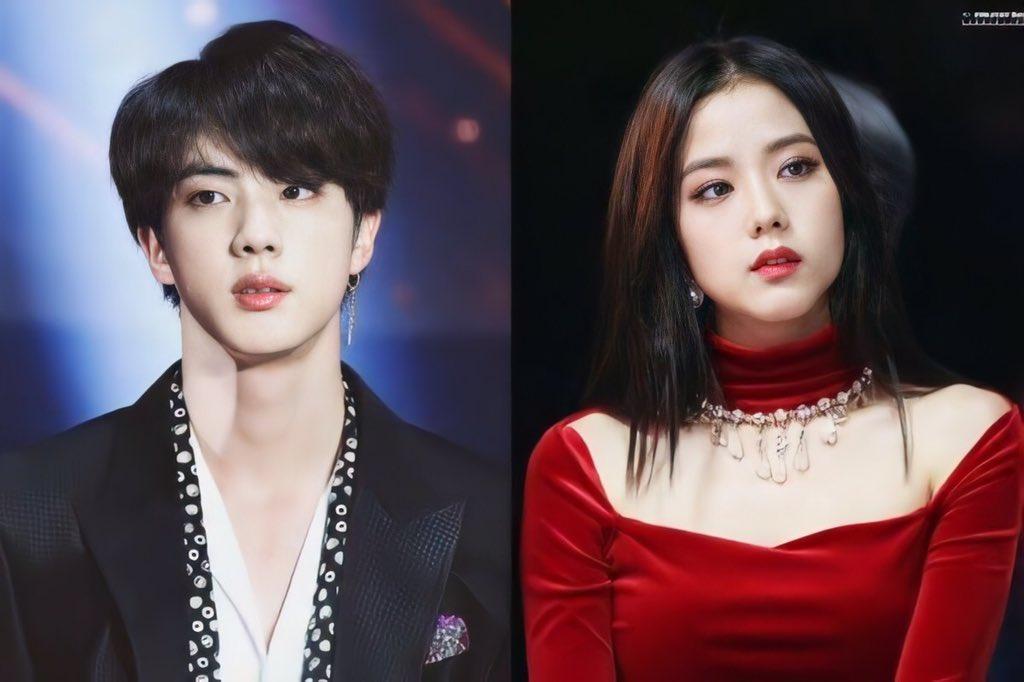 BTS Jin và BLACKPINK Jisoo được cho là có ngoại hình khá giống nhau. Cả 2 đều là visual của những nhóm nhạc hàng đầu, sở hữu gương mặt thanh tú và thần thái sang chảnh.